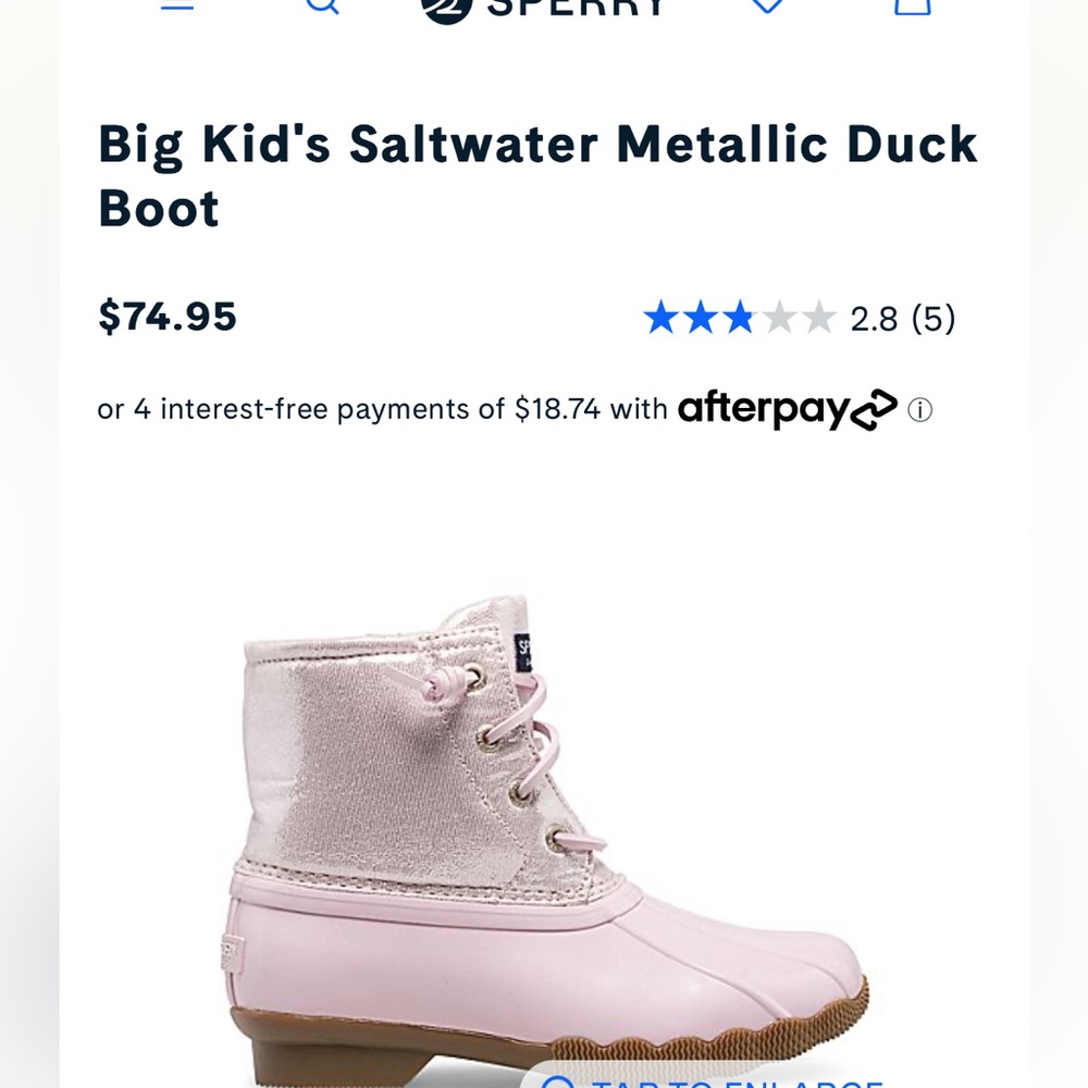 Sperry Saltwater boot/blush